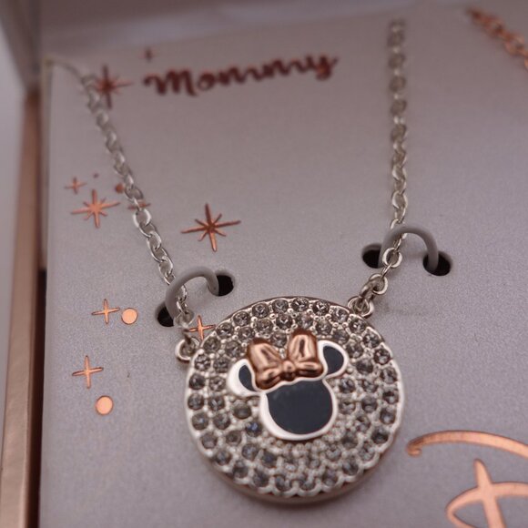 Disney Mommy & Me Fined Plated Silver 14" + 2" & 16" + 2" Necklaces - Picture 3 of 15